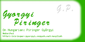gyorgyi piringer business card