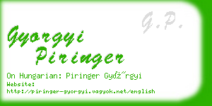 gyorgyi piringer business card